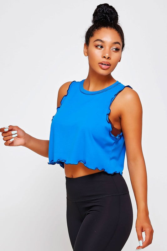 LETTUCE MERROW EDGE TANK CROP TOP by Sweet Generis | Fleurcouture