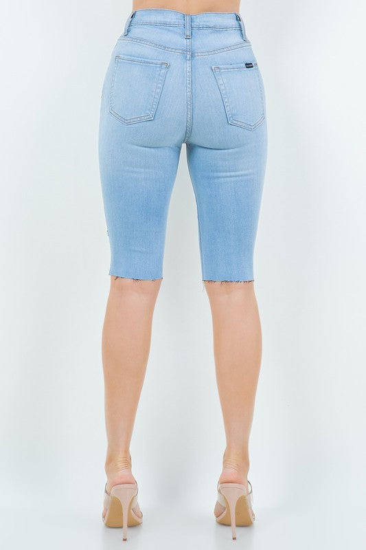 Lily Bermuda Short light wash by GJG Denim | Fleurcouture