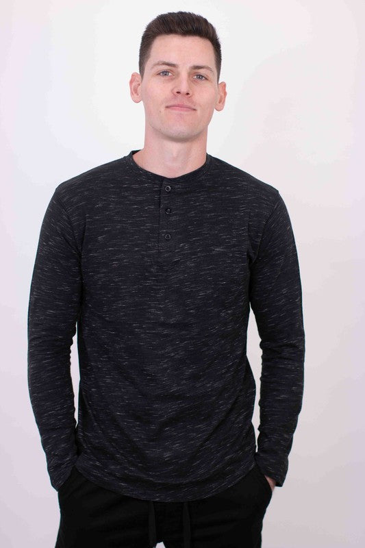 Long Sleeves Henley T-shirt by Generation XYZ | Fleurcouture