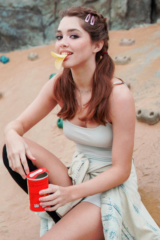 Loving Me Fitted Sleeveless Romper by HYFVE | Fleurcouture