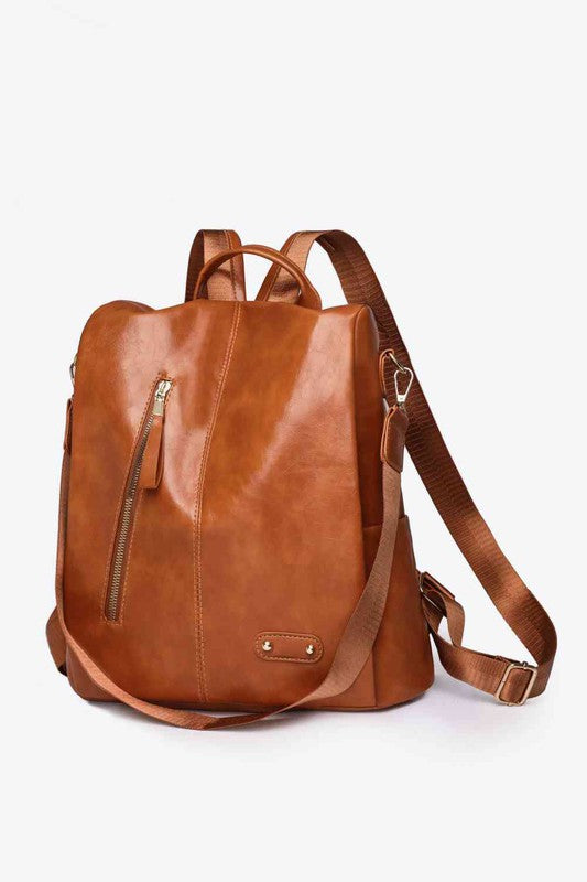 Marcy Zipper Pocket Backpack Ochre OS by ClaudiaG Collection | Fleurcouture