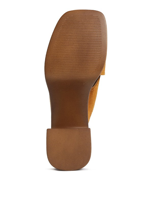 Matrix Criss Cross Strap Block Heel Sandals by Rag Company | Fleurcouture