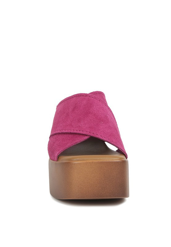 Matrix Criss Cross Strap Block Heel Sandals by Rag Company | Fleurcouture