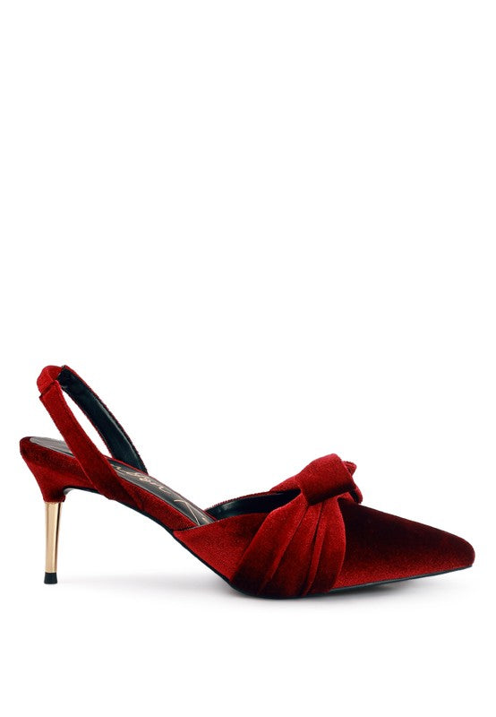 mayfair velvet high heeled mule sandals by Rag Company | Fleurcouture