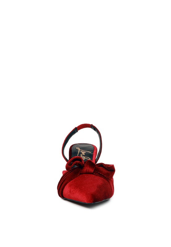 mayfair velvet high heeled mule sandals by Rag Company | Fleurcouture