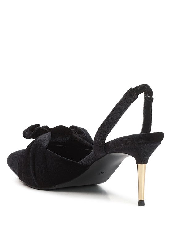 mayfair velvet high heeled mule sandals by Rag Company | Fleurcouture