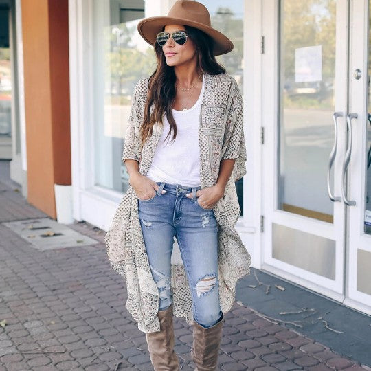 Maze Kimono Multi by ClaudiaG Apparel | Fleurcouture