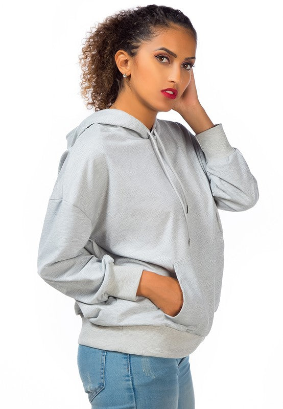 Melange Pullover Drawstring Hoodie by Rag Company | Fleurcouture