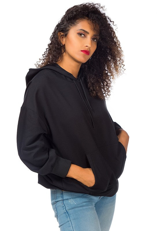 Melange Pullover Drawstring Hoodie by Rag Company | Fleurcouture