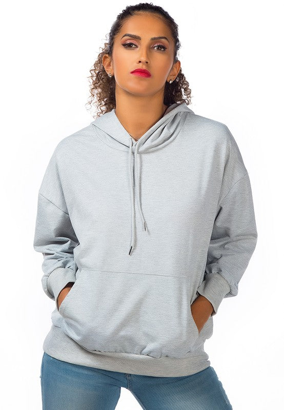 Melange Pullover Drawstring Hoodie by Rag Company | Fleurcouture