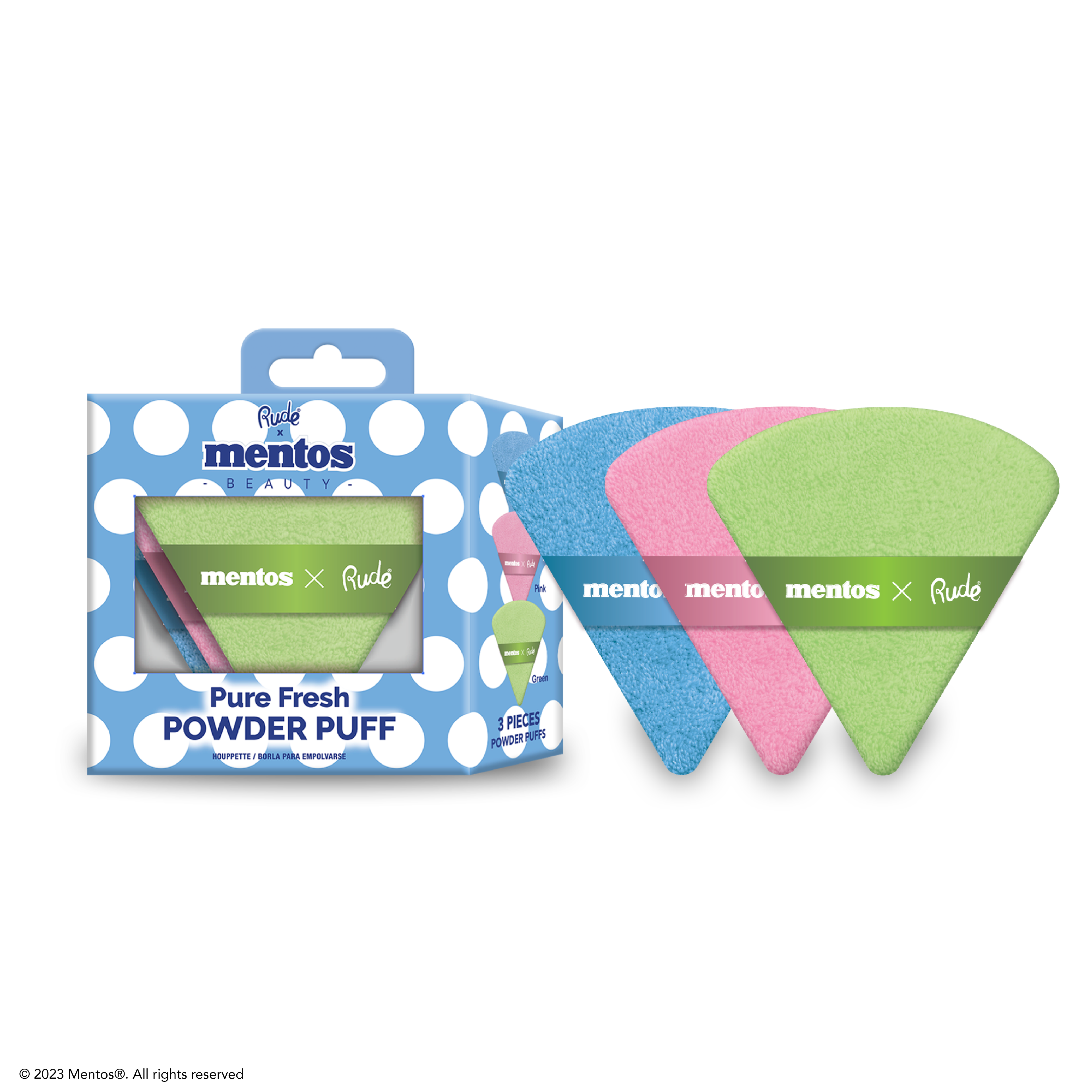 Mentos Pure Fresh Powder Puff Sponges & Applicators by Rude Cosmetics | Fleurcouture