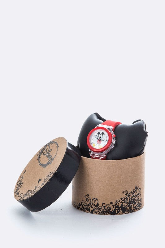 Mickey Busy Hand Light Up Watch Red O/S by Artini Accessories | Fleurcouture
