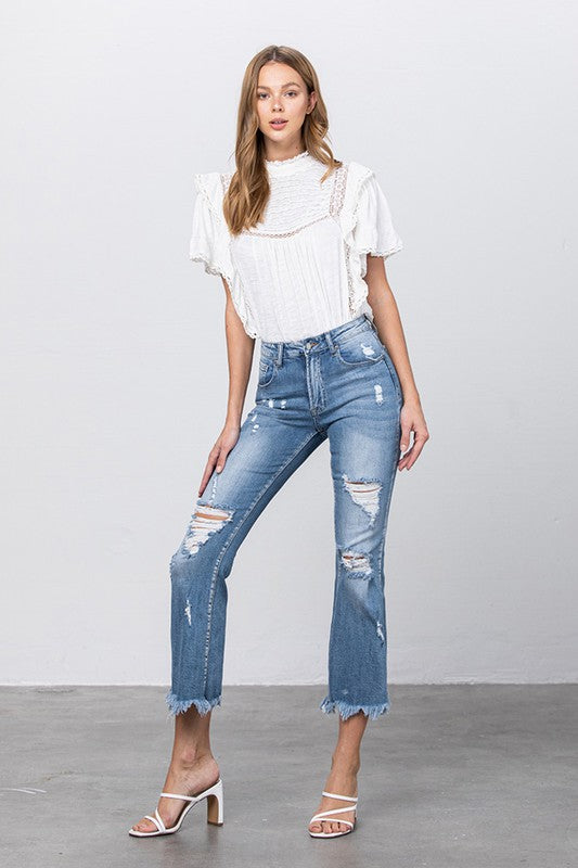 MID RISE CROP FLARE by Insane Gene | Fleurcouture