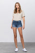 MID RISE SHORTS WITH SIDE SNAP BUTTONS DARK S by Insane Gene | Fleurcouture