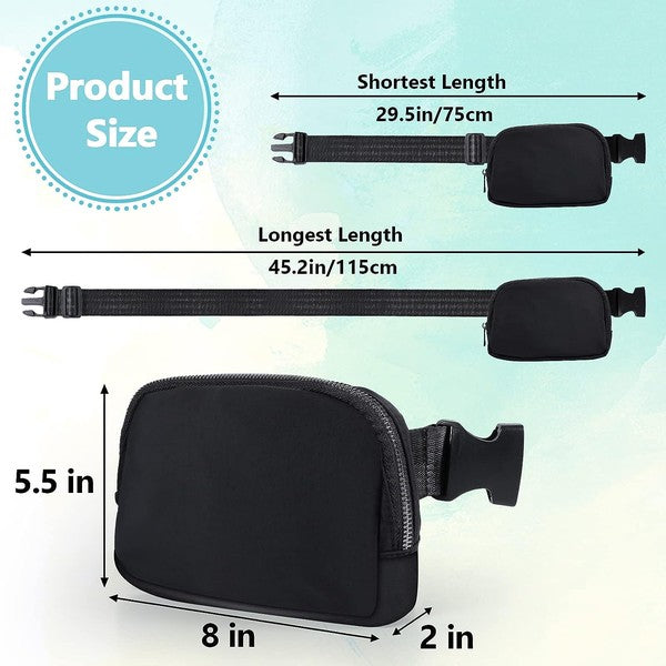 Mini Fanny Pack BLACK one by Fashion World | Fleurcouture