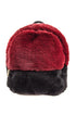 MINI TWO TONED FURRY BACKPACK BURGUNDY/BLACK Os by Bella Chic | Fleurcouture