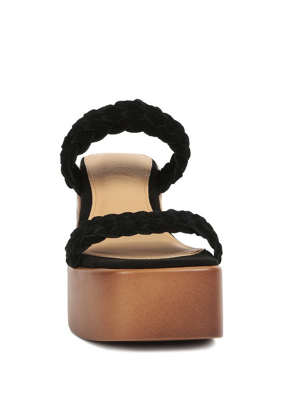 Misaki Braided Detail Chunky Sandals by Rag Company | Fleurcouture