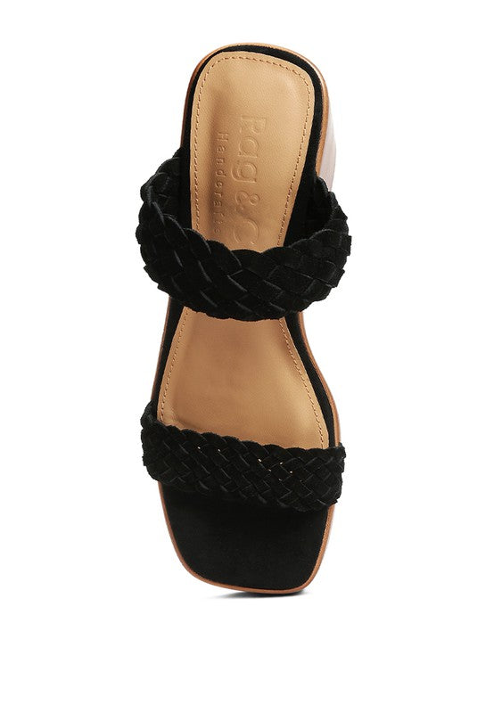 Misaki Braided Detail Chunky Sandals by Rag Company | Fleurcouture