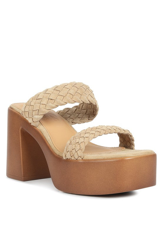 Misaki Braided Detail Chunky Sandals by Rag Company | Fleurcouture
