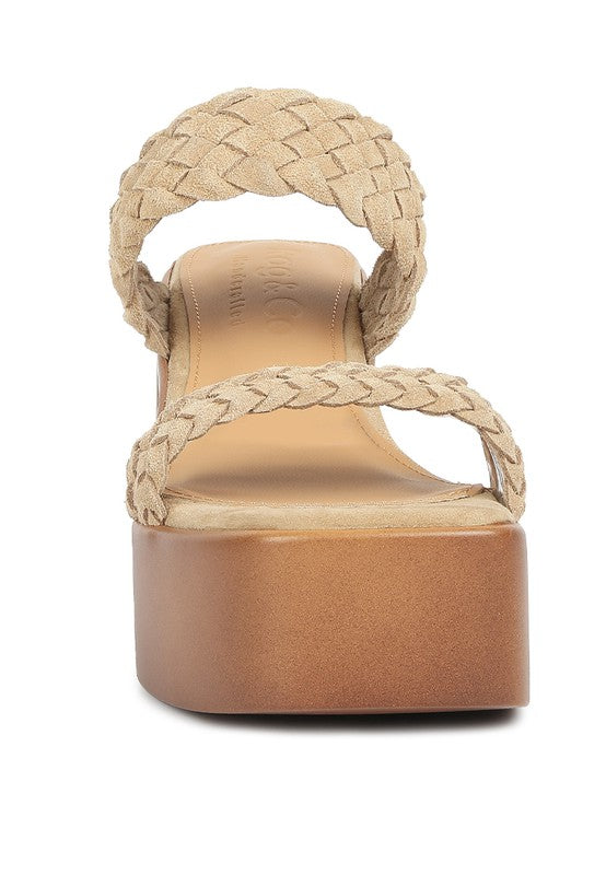 Misaki Braided Detail Chunky Sandals by Rag Company | Fleurcouture