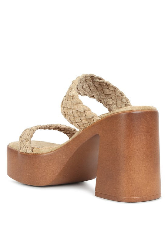 Misaki Braided Detail Chunky Sandals by Rag Company | Fleurcouture