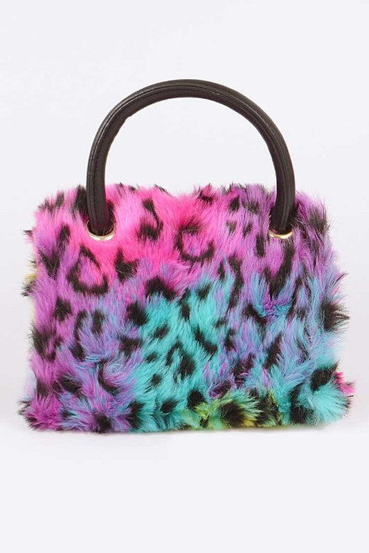 Mix Color Leopard Print Iconic Swing Bag Multi O/S by Artini Accessories | Fleurcouture
