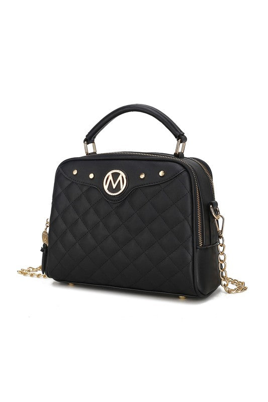 MKF Collection Samira Satchel Bag by Mia K Black One Size by MKF Collection by Mia K | Fleurcouture