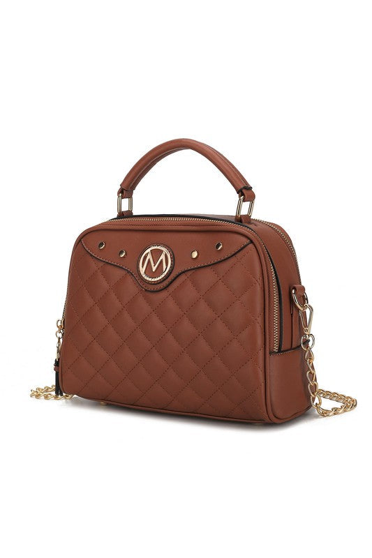 MKF Collection Samira Satchel Bag by Mia K Brown One Size by MKF Collection by Mia K | Fleurcouture