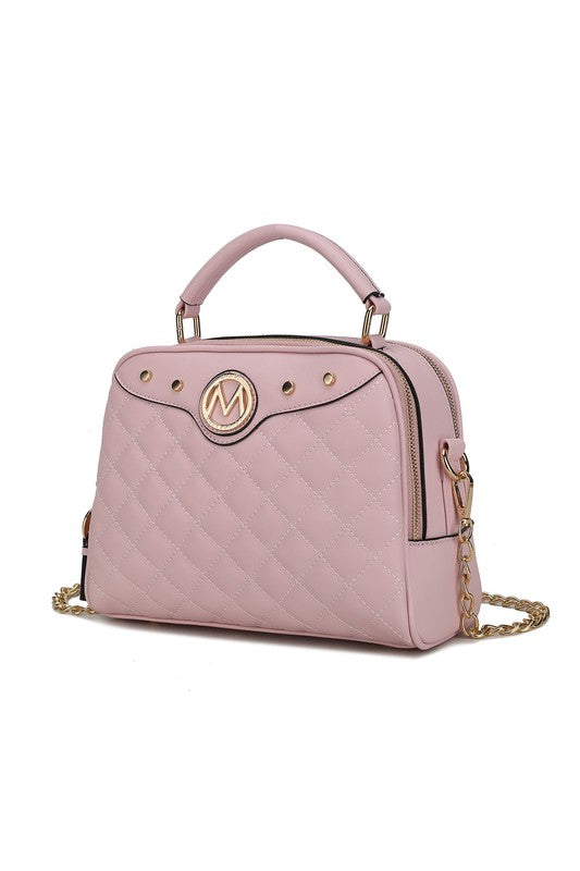 MKF Collection Samira Satchel Bag by Mia K Pink One Size by MKF Collection by Mia K | Fleurcouture