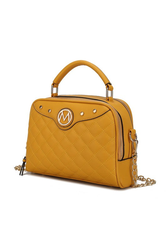 MKF Collection Samira Satchel Bag by Mia K Yellow One Size by MKF Collection by Mia K | Fleurcouture