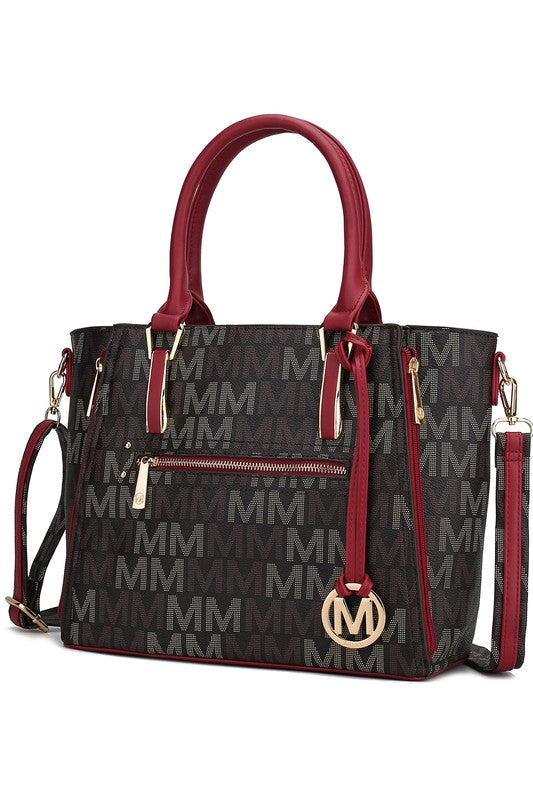MKF Collection Siena M Signature Handbag by Mia K Red One Size by MKF Collection by Mia K | Fleurcouture