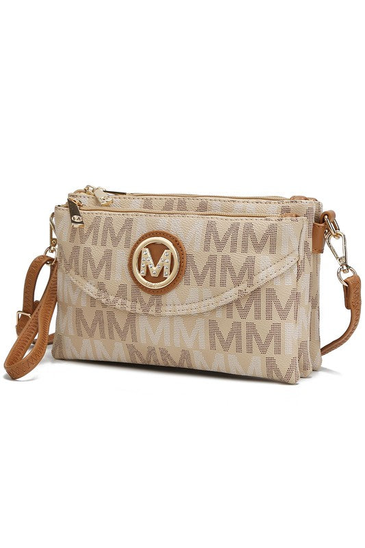 MKF Ishani Five Crossbody Bag by Mia K Beige One Size by MKF Collection by Mia K | Fleurcouture