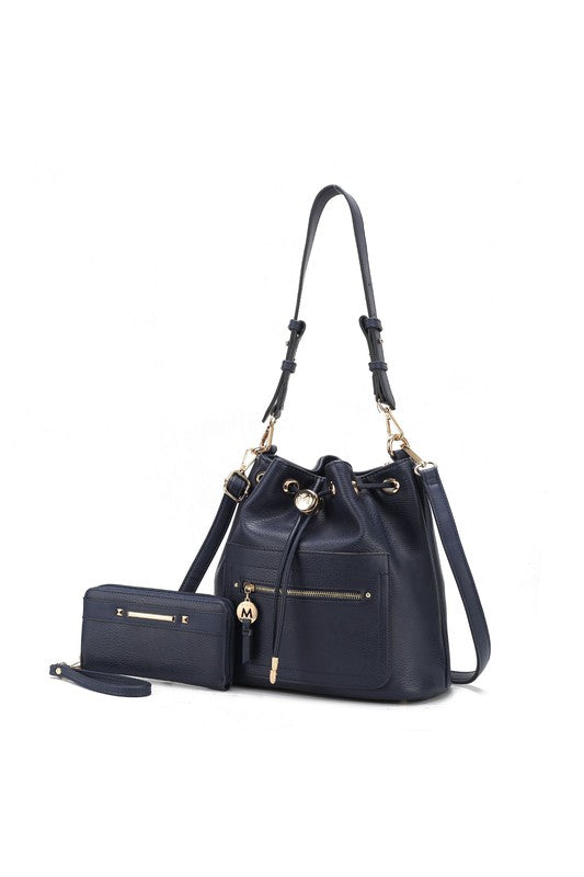 MKF Larissa Bucket Handbag with Wallet by Mia K One Size by MKF Collection by Mia K | Fleurcouture