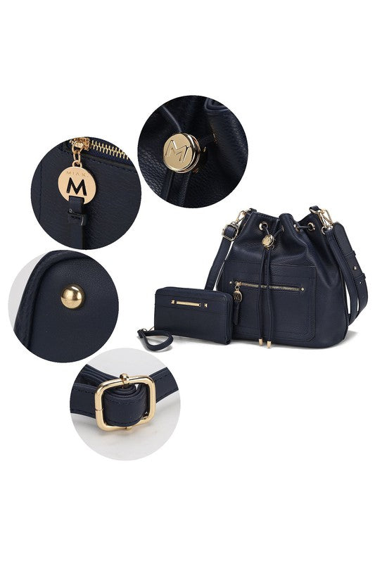 MKF Larissa Bucket Handbag with Wallet by Mia K One Size by MKF Collection by Mia K | Fleurcouture
