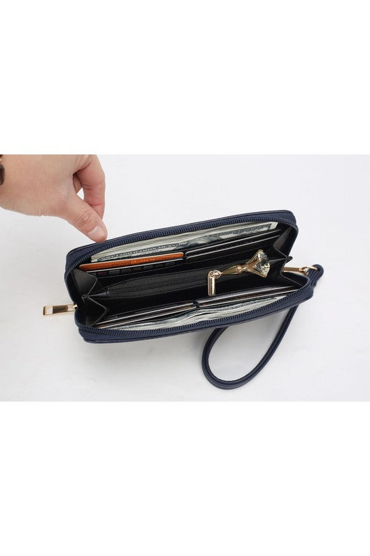 MKF Larissa Bucket Handbag with Wallet by Mia K One Size by MKF Collection by Mia K | Fleurcouture
