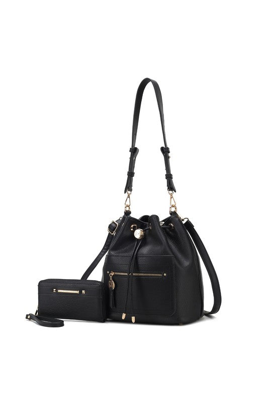 MKF Larissa Bucket Handbag with Wallet by Mia K One Size by MKF Collection by Mia K | Fleurcouture
