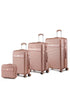 MKF Mykonos Luggage Set by Mia K- 4 pieces Rose Gold One Size by MKF Collection by Mia K | Fleurcouture