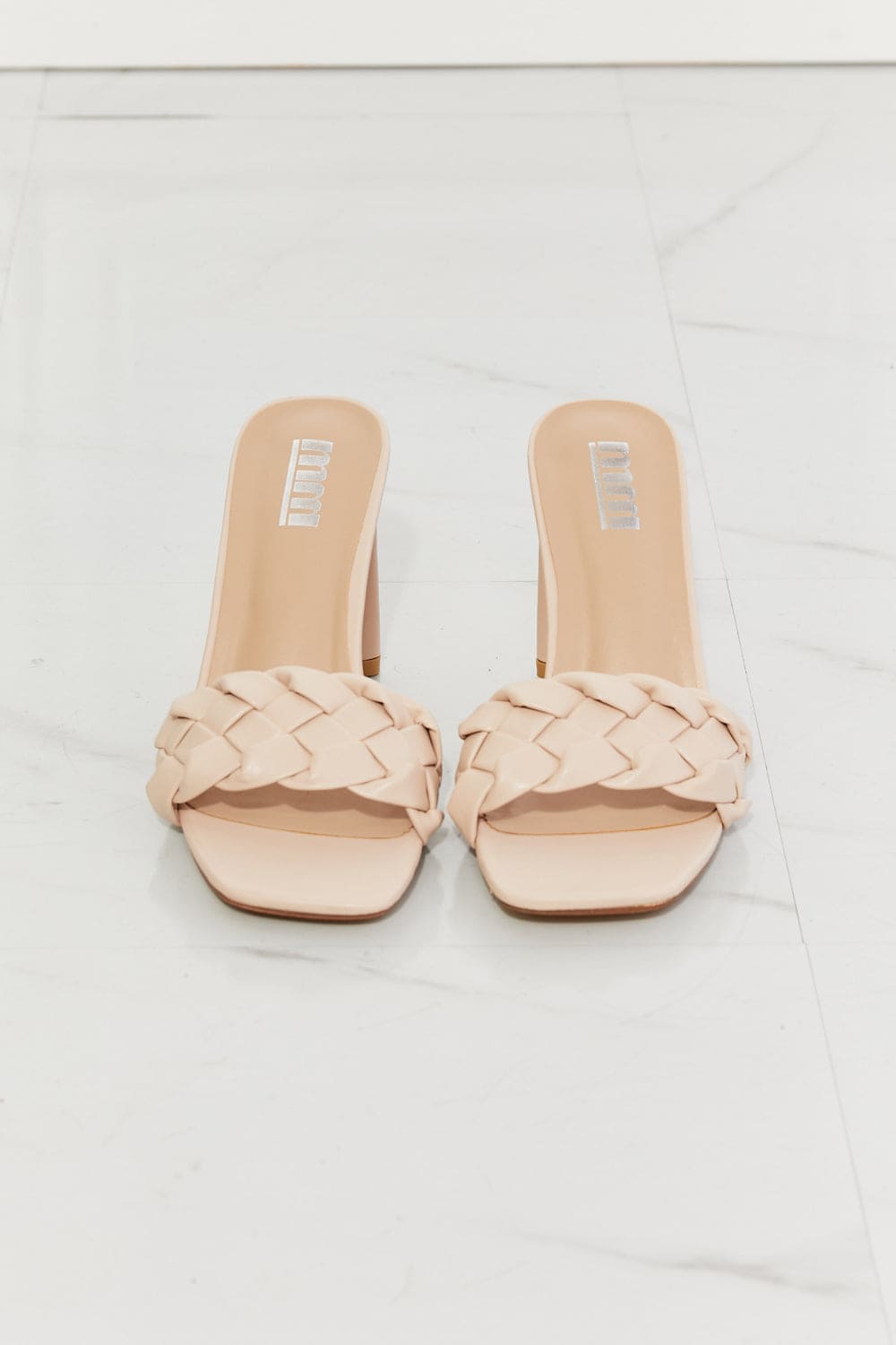 MMShoes Top of the World Braided Block Heel Sandals in Beige Beige by Trendsi | Fleurcouture