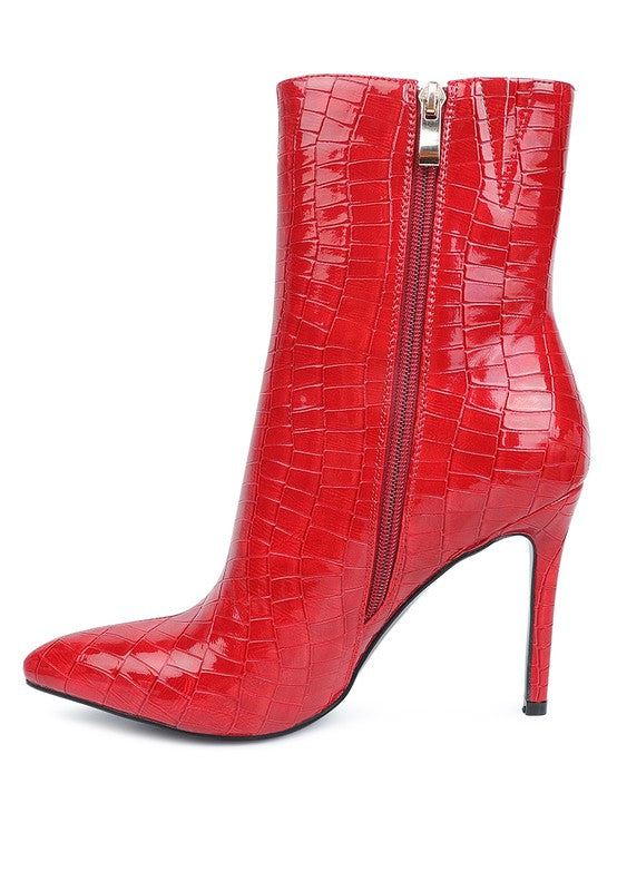 Momoa Patent Pu High Heeled Ankle Boot by Rag Company | Fleurcouture
