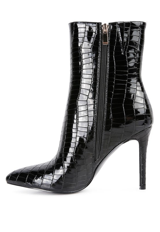 Momoa Patent Pu High Heeled Ankle Boot by Rag Company | Fleurcouture