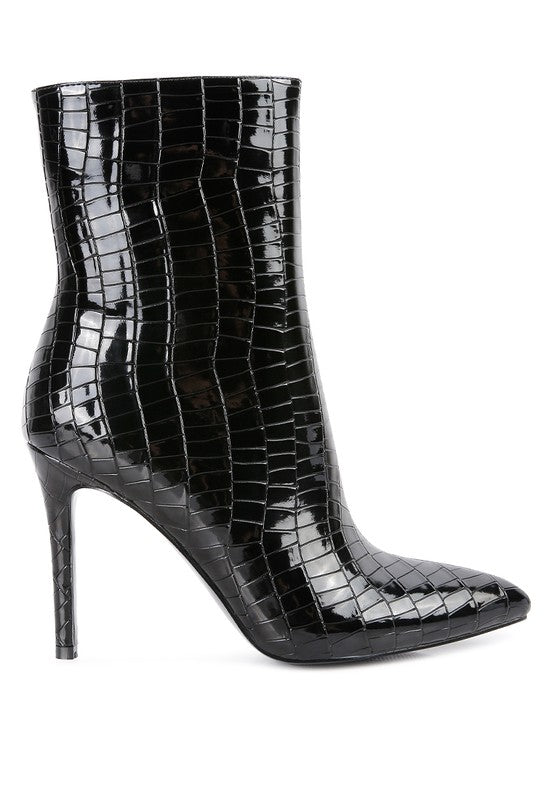 Momoa Patent Pu High Heeled Ankle Boot by Rag Company | Fleurcouture