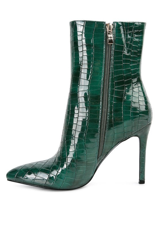 Momoa Patent Pu High Heeled Ankle Boot by Rag Company | Fleurcouture