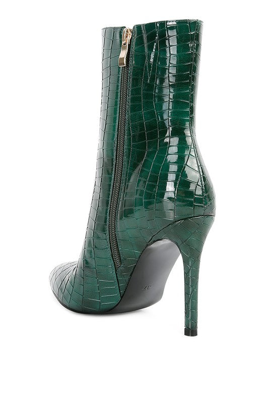 Momoa Patent Pu High Heeled Ankle Boot by Rag Company | Fleurcouture
