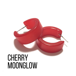 Moonglow Clara Hoop Earrings Cherry MG Wide Classic Hoops by Leetie Lovendale | Fleurcouture