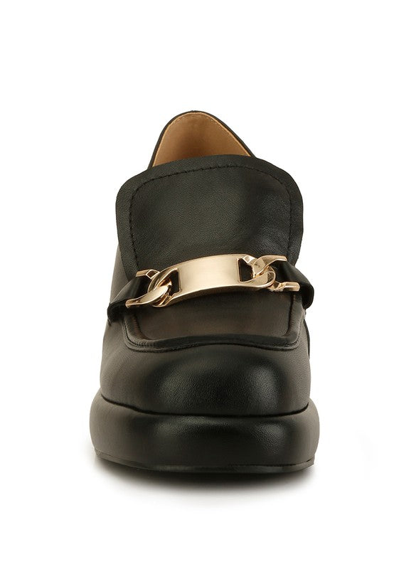 Morgan Metallic Embellishment Platform Loafers by Rag Company | Fleurcouture