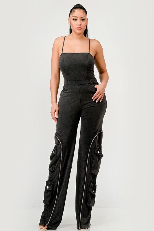 Moto Mystique Jumpsuit BLACK by Athina | Fleurcouture