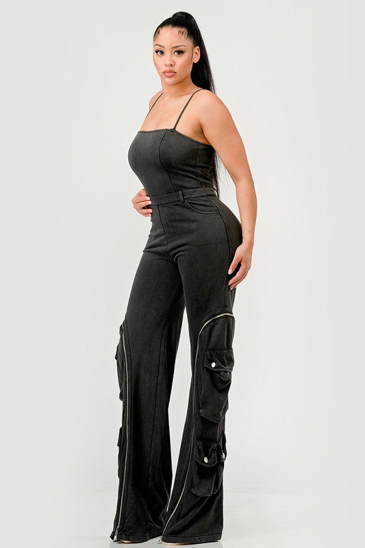 Moto Mystique Jumpsuit BLACK by Athina | Fleurcouture