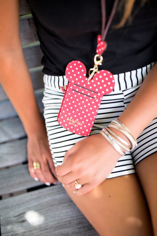 Mouse Lanyard Ticket Credit Card Holder Wallet 1 by Dani & Em | Fleurcouture