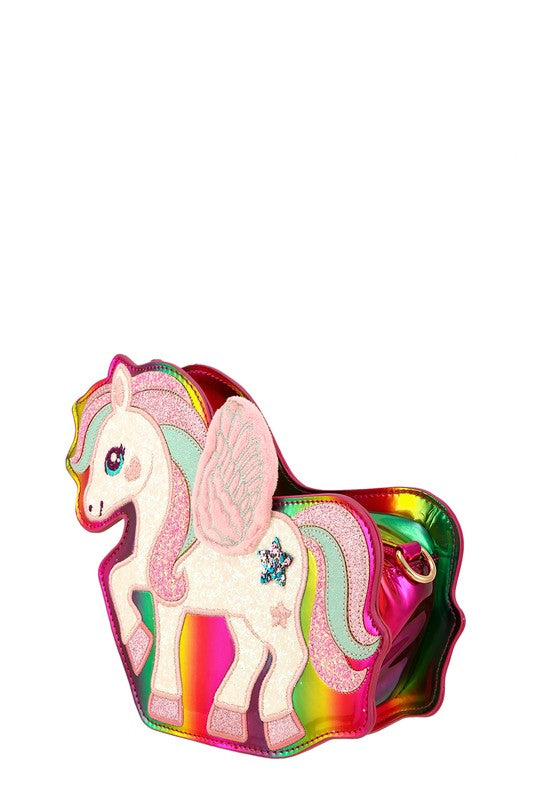 Multi Color Unicorn Crossbody Bag MULTI OS by ICCO ACCESSORIES | Fleurcouture