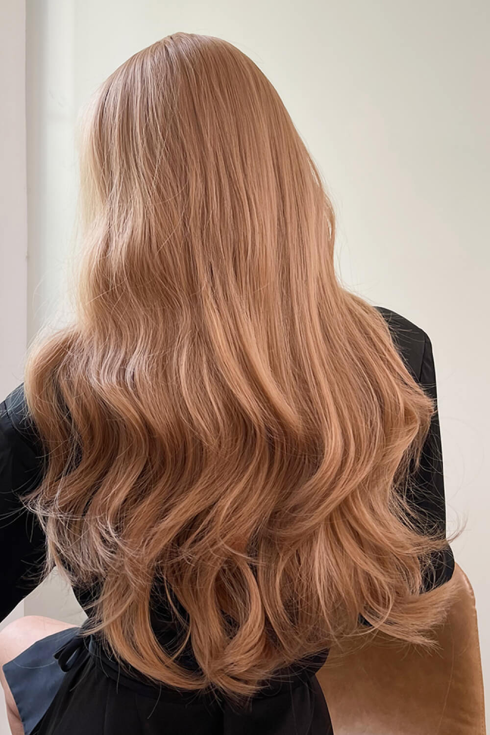 Natural Wave Full Machine Synthetic Wigs 26" Strawberry Blonde One Size Hair Extensions by Trendsi | Fleurcouture